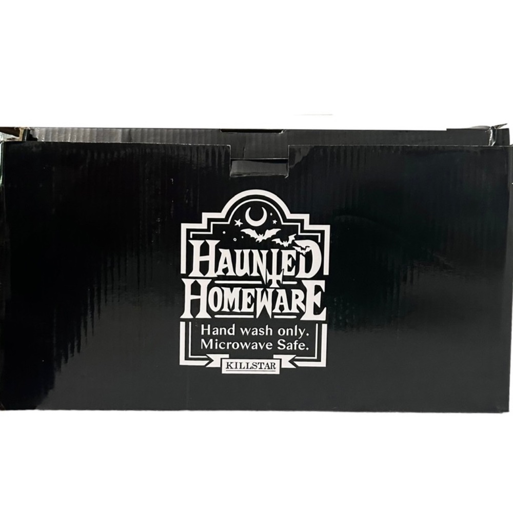 Killstar Teapot 38.7 oz Calagari Ceramic Black White Stripe - Picture 9 of 9